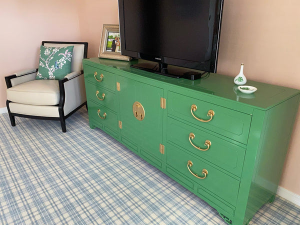 Vintage American of Martinsville Ming Chippendale Credenza Available for Custom Lacquer - Hibiscus House
