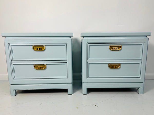 Vintage Thomasville Mystique Collection Chinoiserie Style Nightstands Pair Available for Custom Lacquer! - Hibiscus House