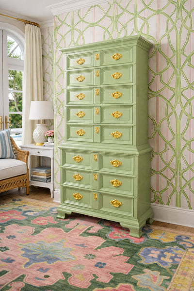 Curtis Furniture 7 Drawer Tallboy Traditional Style Chest Available for Custom Lacquer! - Hibiscus House