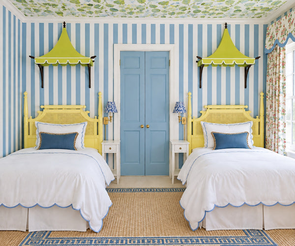 Vintage Henry Link Bali Hai Pagoda Faux Bamboo Twin Headboard Pair Available for Custom Lacquer!