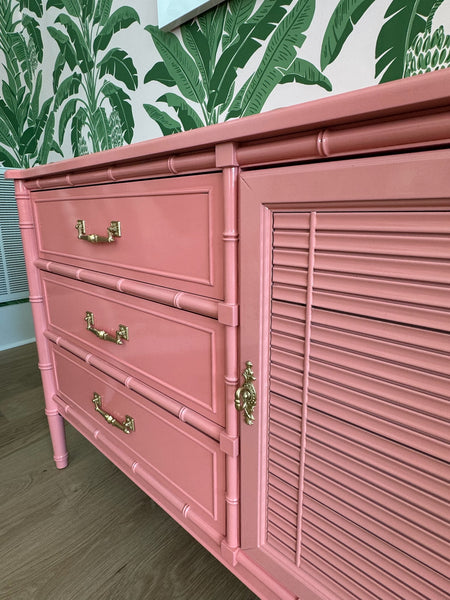 Vintage Henry Link Bali Hai Credenza Lacquered in "Charisma" and Ready to Ship!