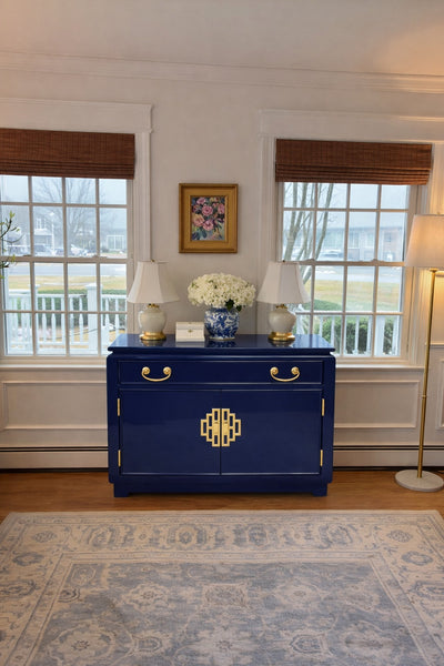 Vintage Century Furniture Chinoiserie Style Flip Top Server Available for Custom Lacquer - Hibiscus House