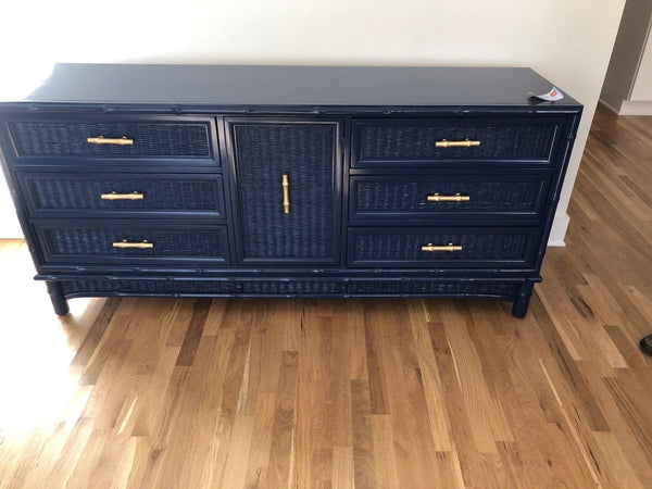Vintage American of Martinsville Faux Bamboo Credenza Available for Custom Lacquer - Hibiscus House