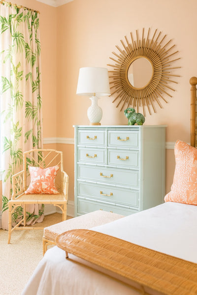 Vintage Henry Link Bali Hai Faux Bamboo Tallboy Chest Available to Customize!