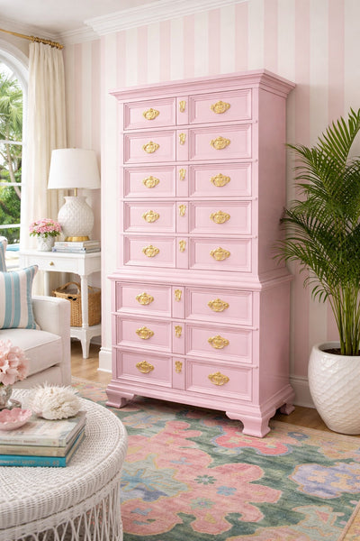 Curtis Furniture 7 Drawer Tallboy Traditional Style Chest Available for Custom Lacquer! - Hibiscus House