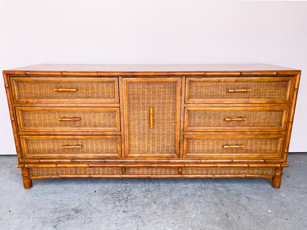 Vintage American of Martinsville Faux Bamboo Credenza Available for Custom Lacquer