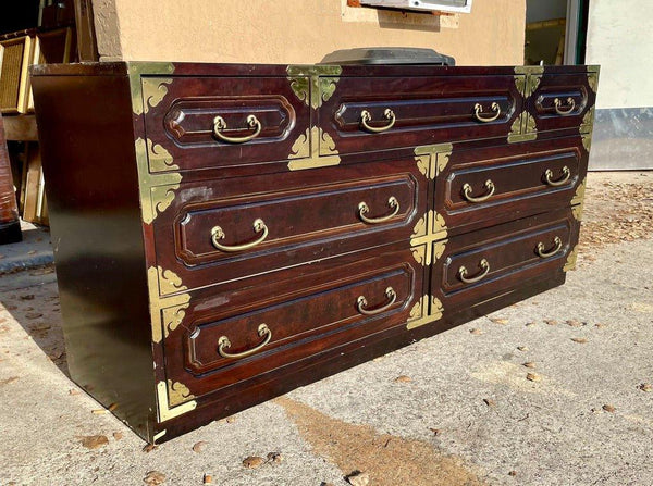 Vintage Bernhardt Chinoiserie Style Dresser Available for Custom Lacquer - Hibiscus House