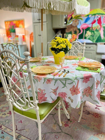 Iconic Kessler Chippendale Glass Top Patio Dining Table with Four Chairs Ready to Ship! - Hibiscus House