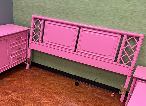 Vintage Dixie Aloha Collection King Headboard Available for Custom Lacquer! - Hibiscus House