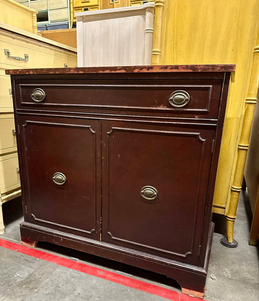 1940's Traditional Style Mahogany Serving Chest Available for Custom Lacquer