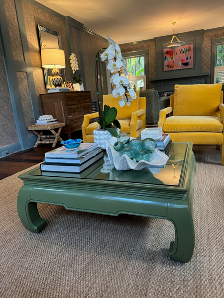 Vintage Gordon's Fine Furniture Ming Style Square Coffee Table Ready for Custom Lacquer - Hibiscus House