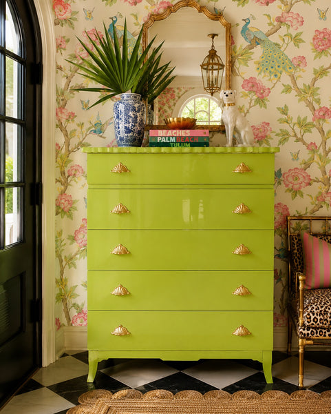 Vintage Rway Furniture Pagoda Style Tallboy Dresser Available for Custom Lacquer - Hibiscus House