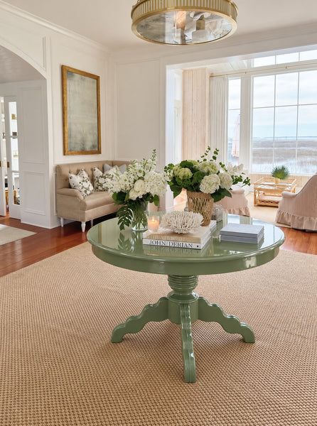 Vintage Pedestal Dining Table Available for Custom Lacquer