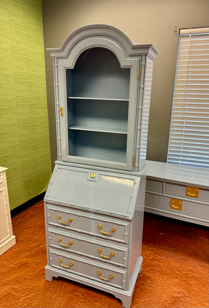 Vintage Faux Bamboo Secretary by Jasper Furniture Available to Custom Lacquer!