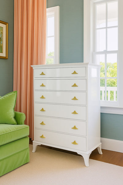 Vintage Rway Furniture Pagoda Style Tallboy Dresser Available for Custom Lacquer - Hibiscus House