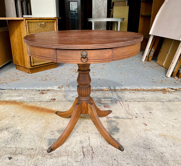 Duncan Phyfe Mahogany Drum Table Available for Custom Lacquer - Hibiscus House