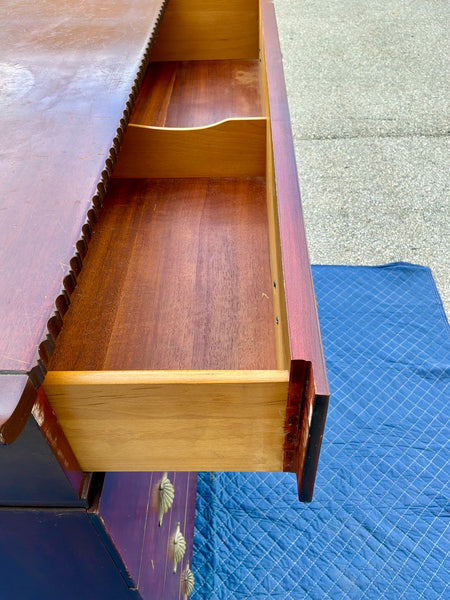 Vintage Rway Furniture Pagoda Style Tallboy Dresser Available for Custom Lacquer - Hibiscus House