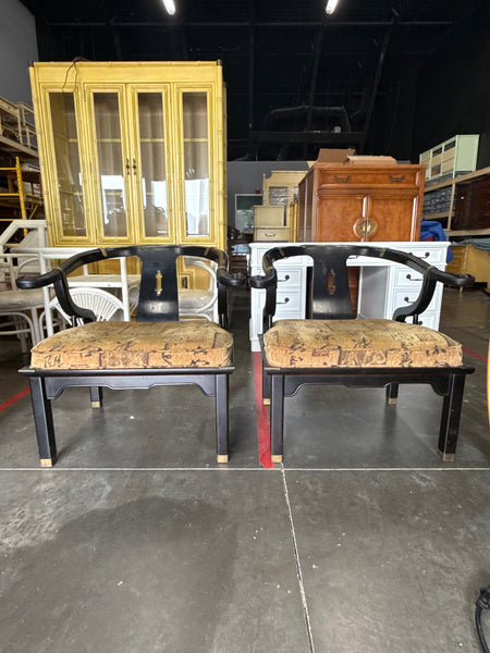 Vintage Century Furniture Ming Style Horseshoe Chair Pair Available for Custom Lacquer! - Hibiscus House