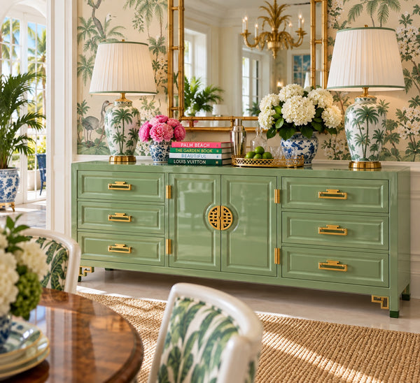 Vintage Century Furniture Nine Drawer Credenza Available for Custom Lacquer!