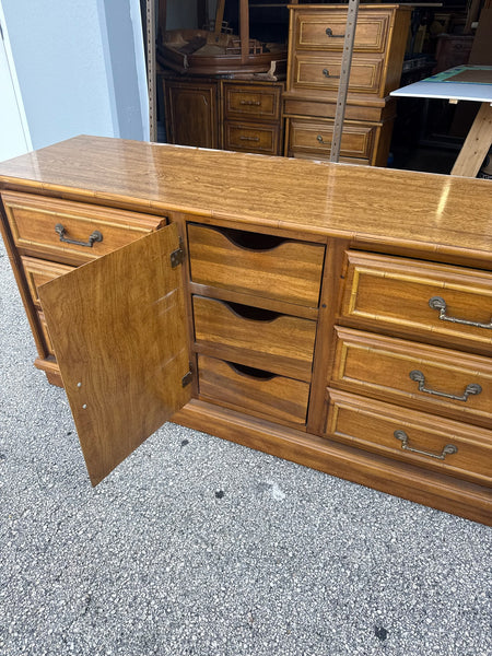 Vintage Florida Furniture Faux Bamboo and Cane Credenza Available for Customization!