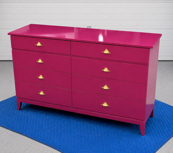 Vintage Rway Furniture Pagoda Regency Style 8 Drawer Dresser Available for Custom Lacquer - Hibiscus House