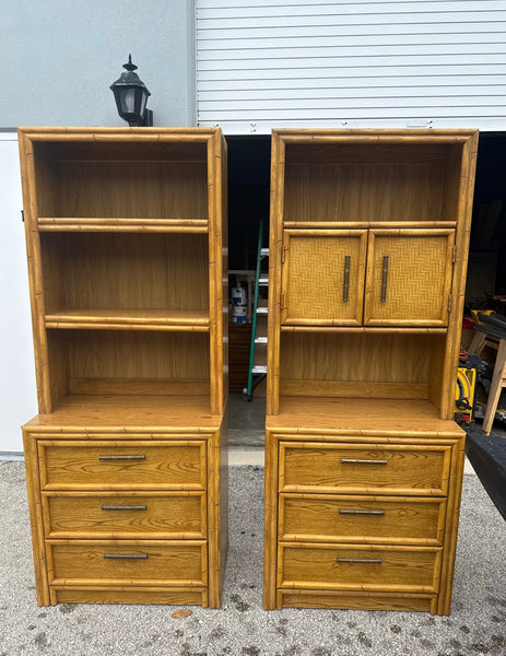 Vintage Lea Furniture Hutch Pair Available For Custom Lacquer! - Hibiscus House