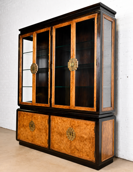 Century Furniture Sobota Regency Style Two Piece China Cabinet Available for Custom Lacquer!