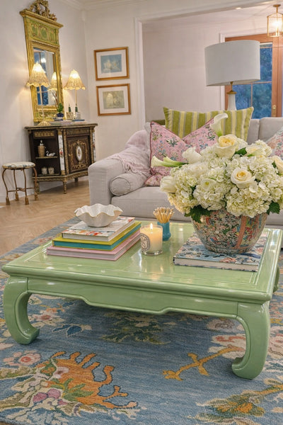 Vintage Henredon Ming Footed Square Coffee Table Available for Custom Lacquer! - Hibiscus House