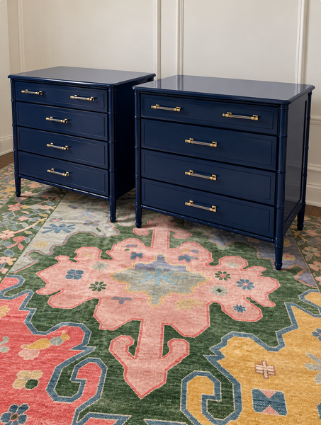 PAIR of Vintage Classic Faux Bamboo Bachelors Chest Available for Custom Lacquer!