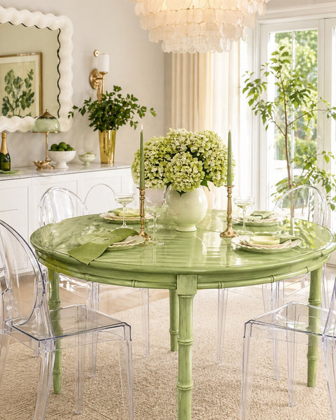 Vintage Stanley Furniture Faux Bamboo Game Table Available for Custom Lacquer! - Hibiscus House
