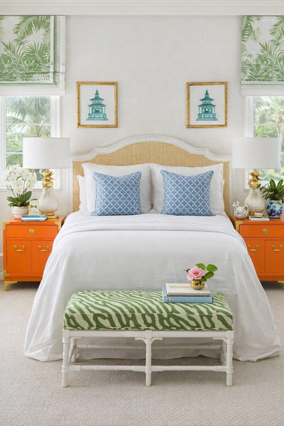Vintage Pair of Thomasville Campaign Style Nightstands Available for Custom Lacquer! - Hibiscus House