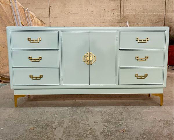 Vintage Mandarin Style Long Credenza Available for Custom Lacquer!
