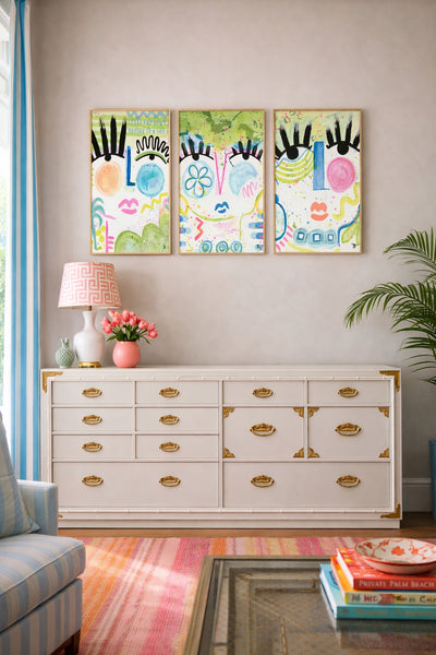 Vintage Thomasville Furniture Huntley Faux Bamboo Six Drawer Dresser Available for Lacquer - Hibiscus House