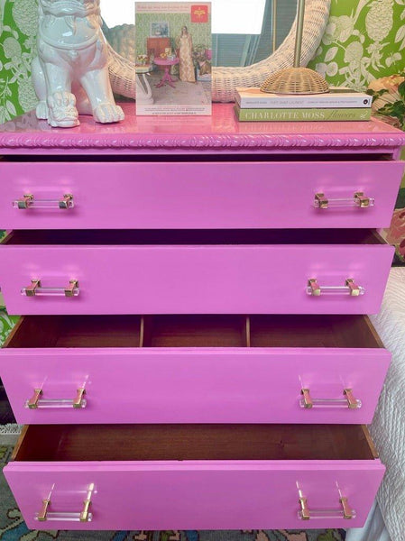 Chippendale Style Huntley Furniture Tallboy Chest Lacquered and Ready to Ship! - Hibiscus House