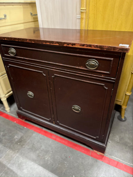1940's Traditional Style Mahogany Serving Chest Available for Custom Lacquer