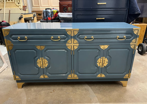 Vintage Drexel Heritage Credenza Sideboard Buffet Available for Custom Lacquer - Hibiscus House