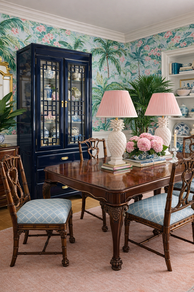Vintage Chinoiserie Style Curio Cabinet Available for Custom Lacquer! - Hibiscus House