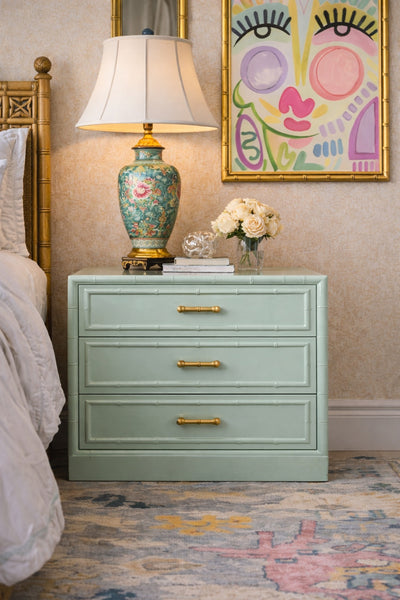 Vintage Dixie Furniture Aloha Large Nightstand/Chest Pair Available for Custom Lacquer! - Hibiscus House