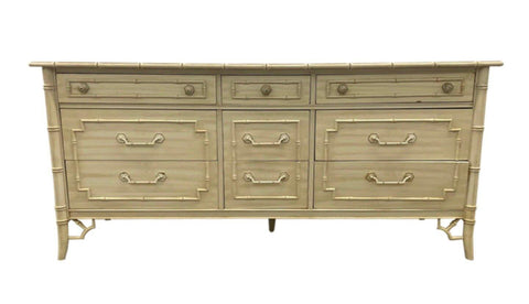 1970's Thomasville Allegro Faux Bamboo Dresser Available for Custom Lacquer - Hibiscus House