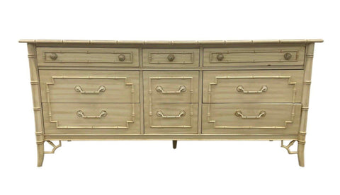 1970's Thomasville Allegro Faux Bamboo Dresser Available for Custom Lacquer! - Hibiscus House