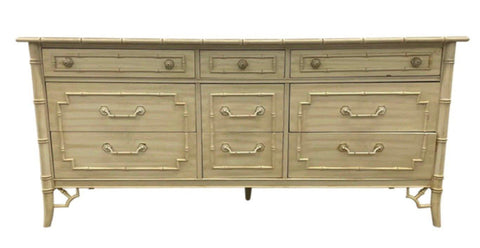 1970's Thomasville Allegro Faux Bamboo Dresser Available for Custom Lacquer! - Hibiscus House