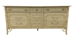 1970's Thomasville Allegro Faux Bamboo Dresser Available for Custom Lacquer!