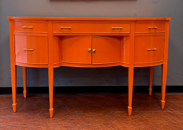Antique Federal Style Traditional Inlaid Mahogany Sideboard Available to Customize! - Hibiscus House