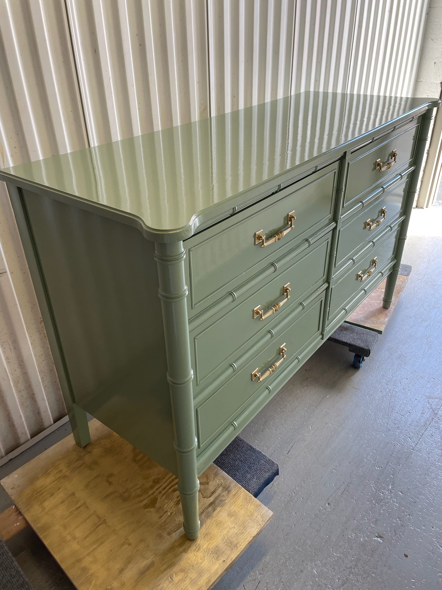 Vintage Henry Link Bali Hai Double Six-Drawer Dresser Available to