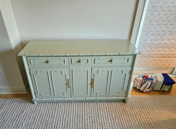 Vintage Thomasville Allegro Bamboo Buffet/Credenza Available for Custom Lacquer! - Hibiscus House