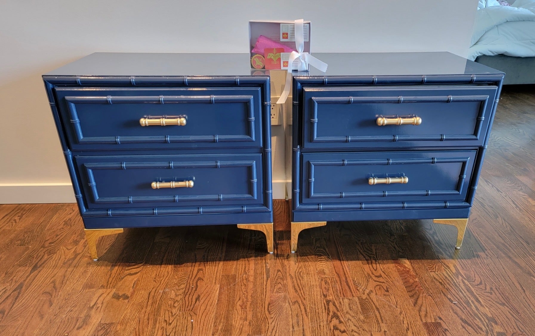 Vintage Dixie Aloha Collection Faux Bamboo Nightstand Available