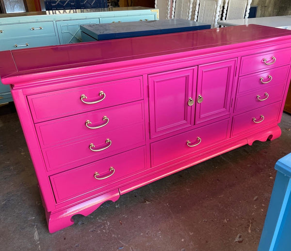 Vintage American of Martinsville Ming Chippendale Credenza Available for Custom Lacquer - Hibiscus House