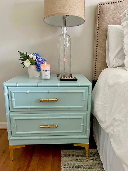 Vintage Dixie Aloha Collection Narrow Cabinet Style Nightstand Pair Available for Custom Lacquer! - Hibiscus House