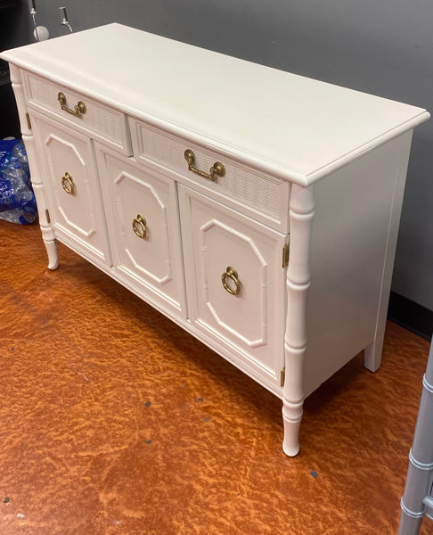 Vintage Broyhill Furniture Faux Bamboo Server Available for Custom Lacquer!! - Hibiscus House