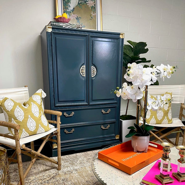 Vintage Thomasville Mystique Armoire Available for Custom Lacquer - Hibiscus House